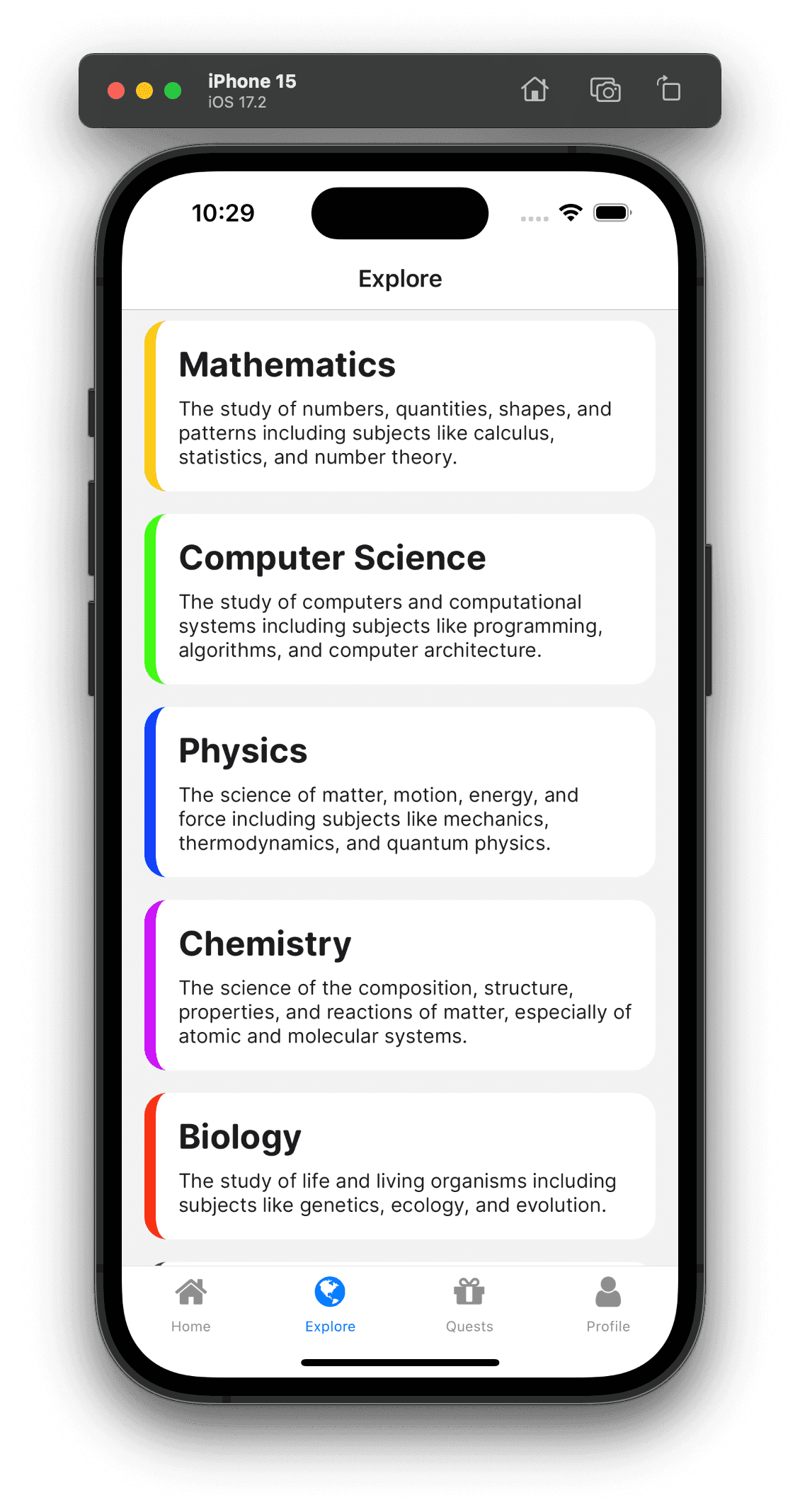 Simulator build of RubberDuck